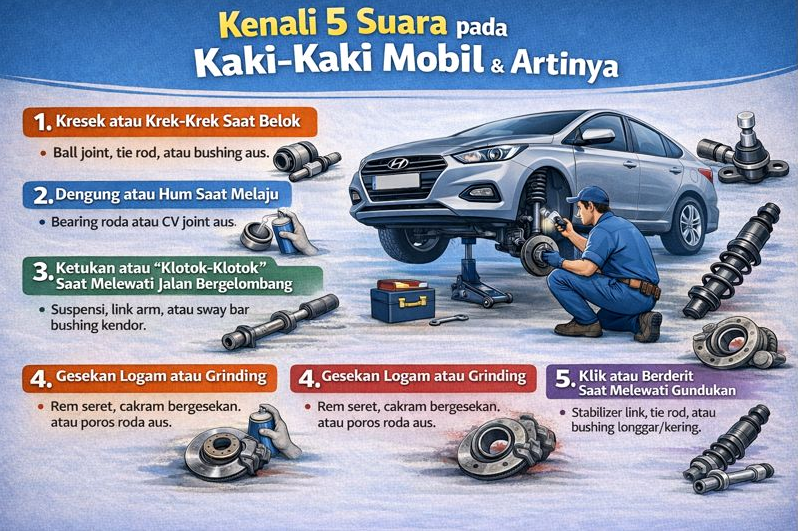 Mengapa Terjadi Suara Berdecak Di Kaki Kaki Depan Mobil Ini Penyebab Dan Solusinya